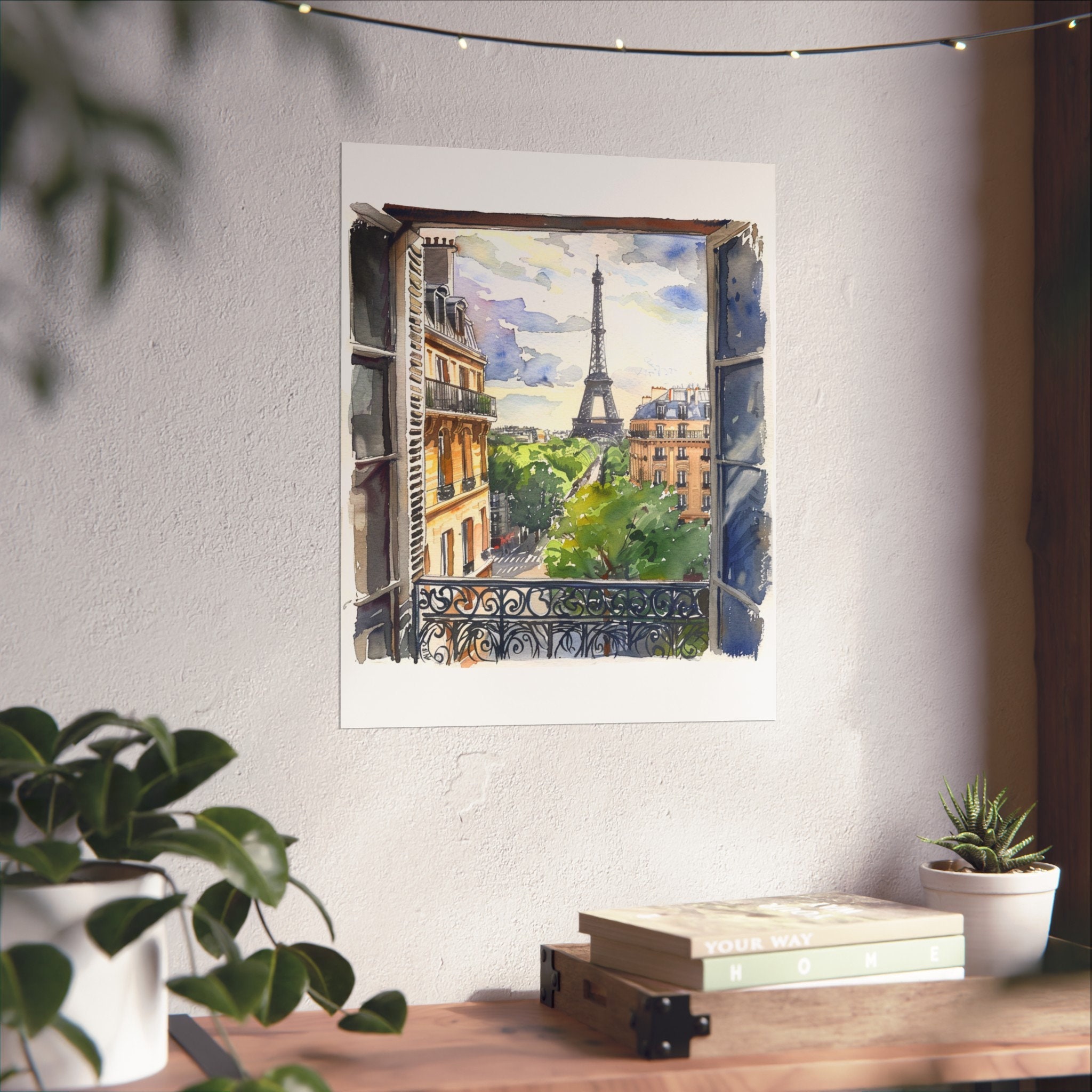 Arazzo Vintage QGHOT – Parigi Torre Eiffel, Paesaggio Urbano Francese, 100% Poliestere, Stampa HD, Con Accessori Per Appenderlo