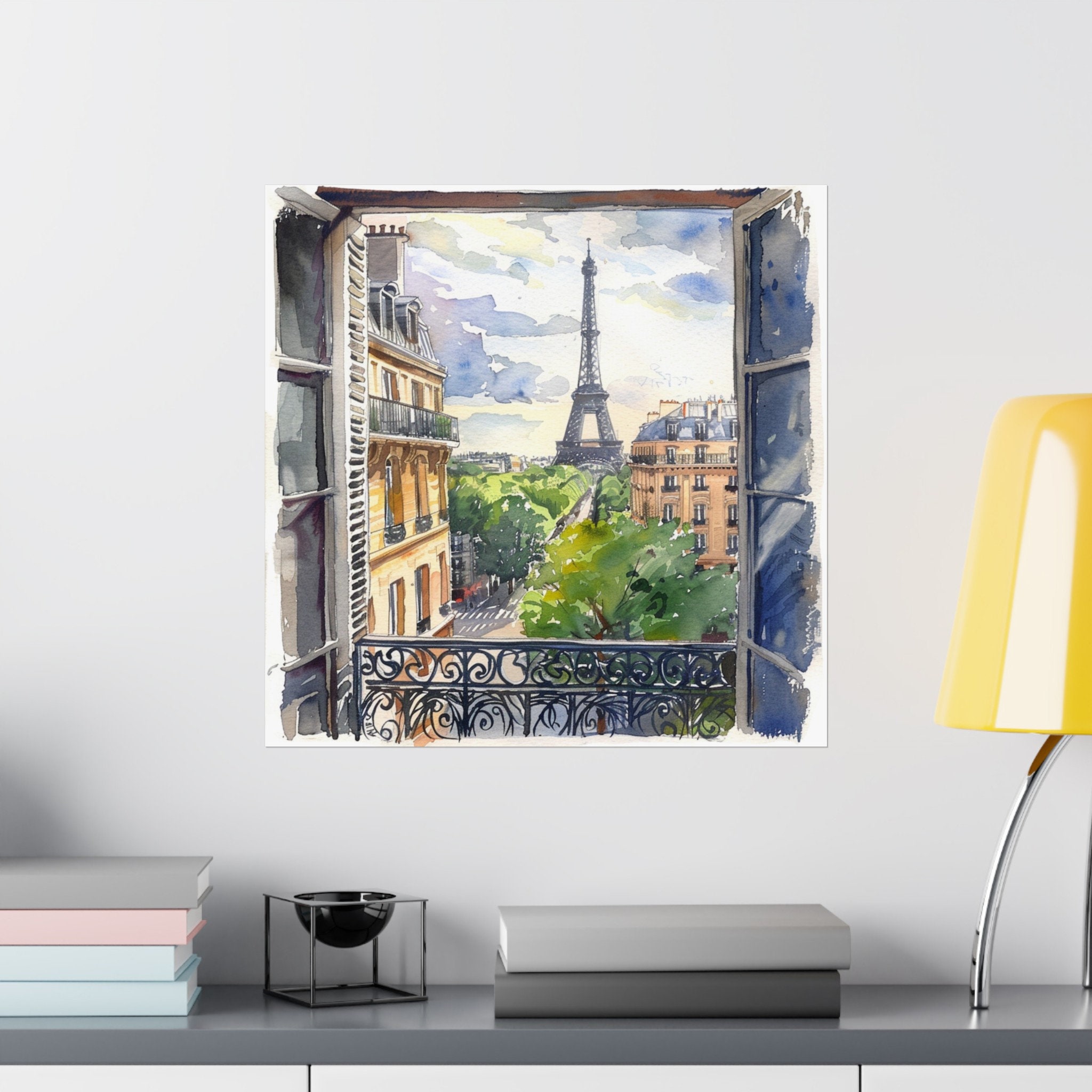 原画#3664　桜　パリ　フランス　水彩画　ドローイング　ヨーロッパ　インテリア 原画#3664 桜 パリ フランス 水彩画 ドローイング ヨーロッパ