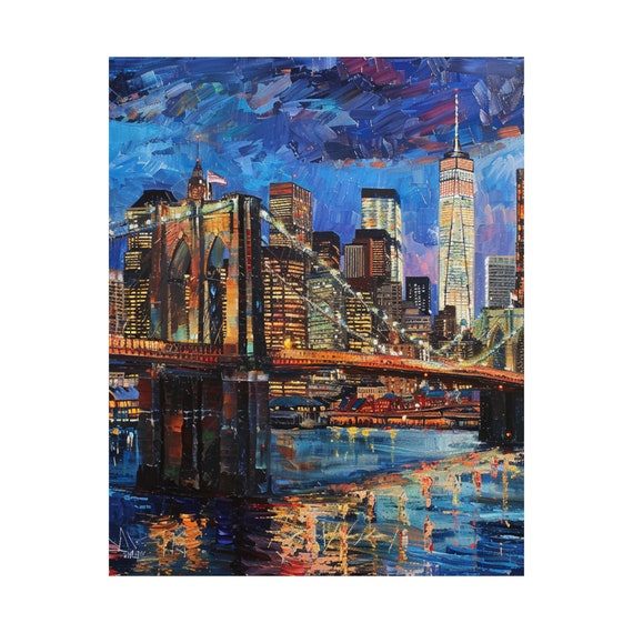 ニューヨーク ブルックリン橋 油絵 | 油彩画