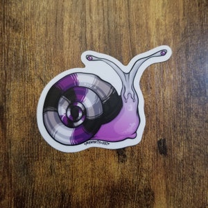 Asexual Ace Demi Pride Snail by meganity - waterproof sticker