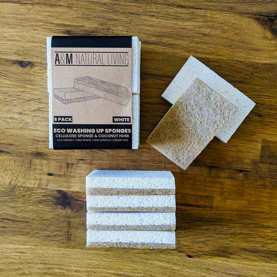 Öko-Schwämme Aus Zellulose & Kokosfasern – Biologisch Abbaubar, 9 Stück, Kratzfest & Geruchsneutral
