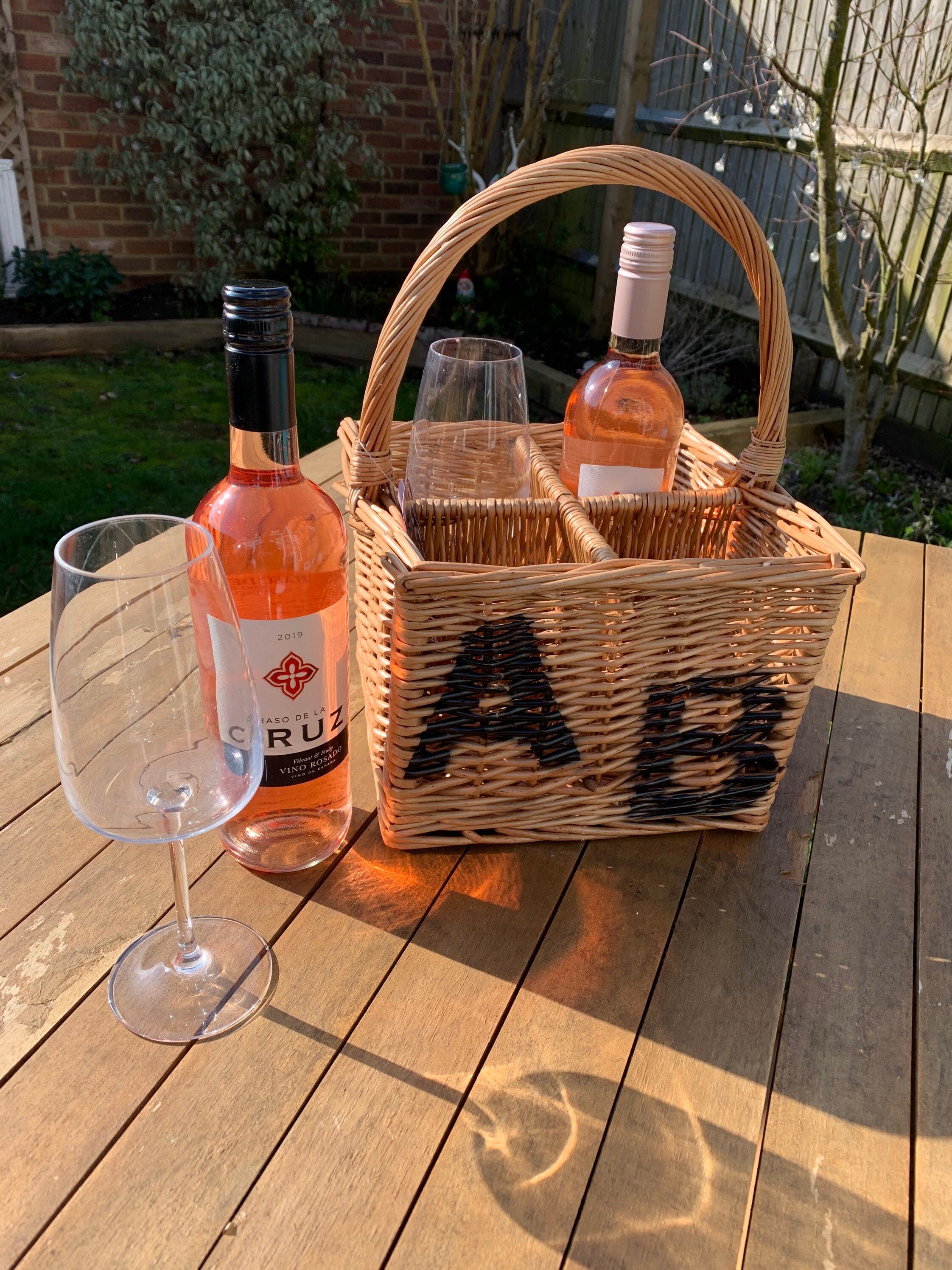 4 bottle wicker basket for wines spirits sauces picnic Etsy