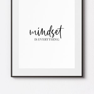Mindset Poster, Mindset is Everything, Mindset Quote, Printable Wall Art, Motivational Poster, Inspirational Quotes, Affirmation Wall Art