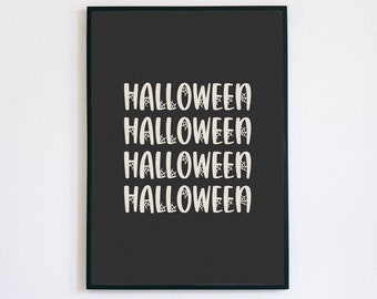 Witchy Wall Art, Decoración de Halloween, Imprimibles de Halloween, Impresiones espeluznantes, Póster de Halloween, Arte de pared espeluznante, Signos de Halloween, Arte de pared de Halloween