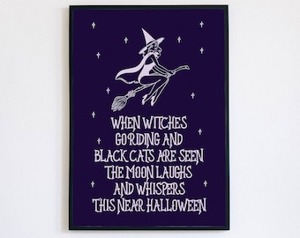 Witchy Wall Art, Halloween Decor, Witchy Wall Decor, Spooky Decor, Halloween Printables, Halloween Wall Art, Witchy Decor, Halloween Signs