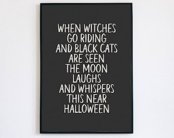 Heksen Decor, Halloween Decor, Halloween Print, Halloween Poster, Halloween Printables, Spooky Decor, Vintage Halloween Art Print