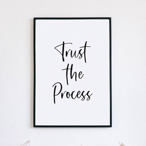 Entrepreneur Art, Motivational Wall Art, Trust the Process Quote, Inspirational Prints, Printable Wall Art, Entrepreneur Gift, Office Art