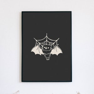 Halloween Print, Halloween Poster, Halloween Decor, Halloween Bat Prints, Halloween Printables, Halloween Bat Decor, Spooky Decor