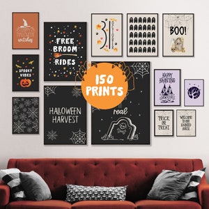 Halloween Mega Bundle Collection, 150 Printables, Halloween Decor, Halloween Gallery Wall Set, Halloween Printable Wall Art, Witchy Wall Art