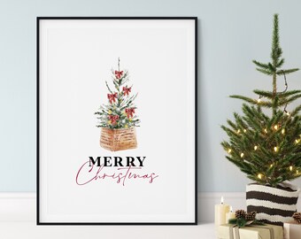 Christmas Prints, Merry Christmas Print, Christmas Printable Wall Art, Christmas Wall Art, Christmas Poster, Merry Christmas Decor, Xmas Art
