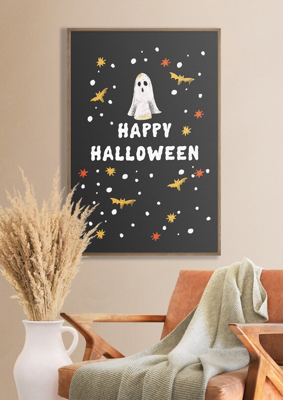 Halloween-Dekoration Aus Acryl, Geister-Motiv – Selbststehend, 10 Cm Breit