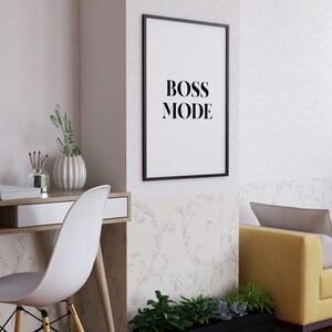 Bossläge, Kontorsdekor, Motiverande Utskrivbart, Tjejkontorstavla, Väggkonststavla bild 6