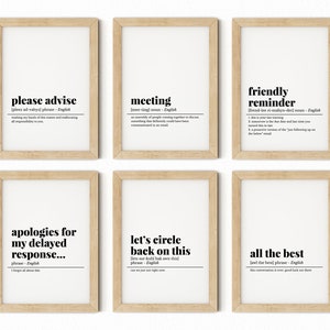 Funny Office Decor, 24 Printables, Gallery Wall Set, Office Wall Art ...
