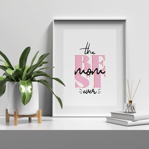 Best Mom Ever Print, Mother&#39;s Day Gift, Bedroom Decor, Office Wall Art, Digital Download