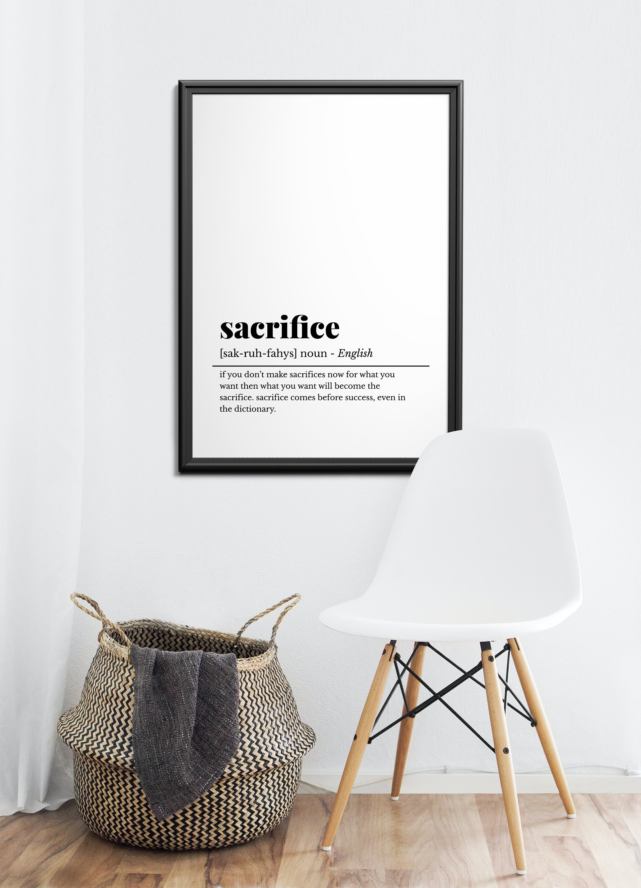 Sacrifice Definition Print Home Office Printable 