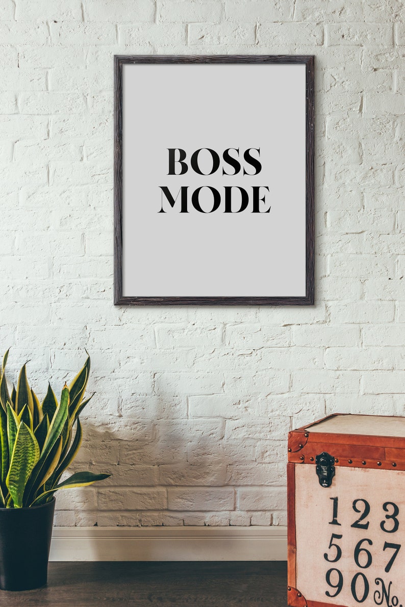 Bossläge, Kontorsdekor, Motiverande Utskrivbart, Tjejkontorstavla, Väggkonststavla bild 10