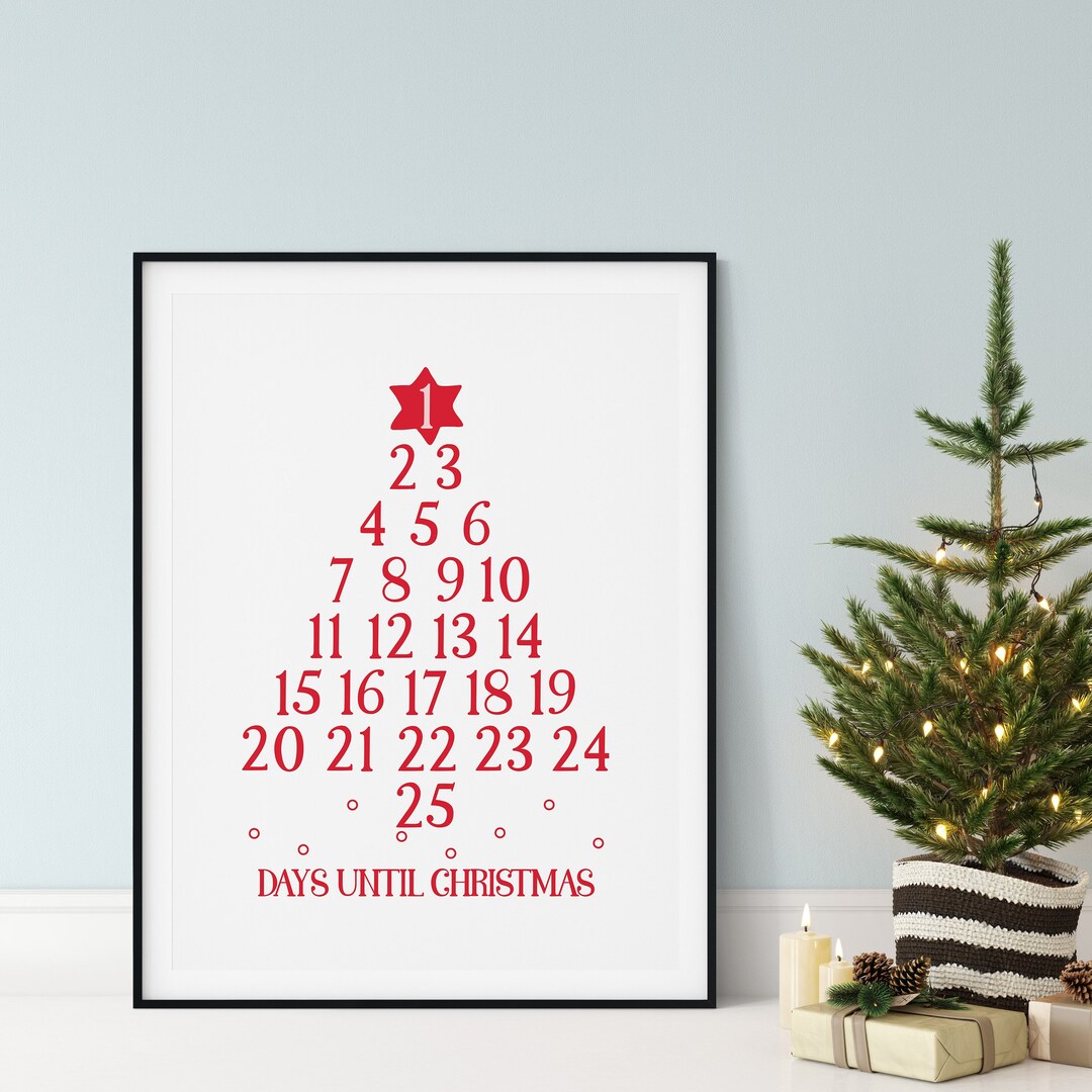 Advent Calendar Printable, Christmas Countdown, Christmas Printable ...