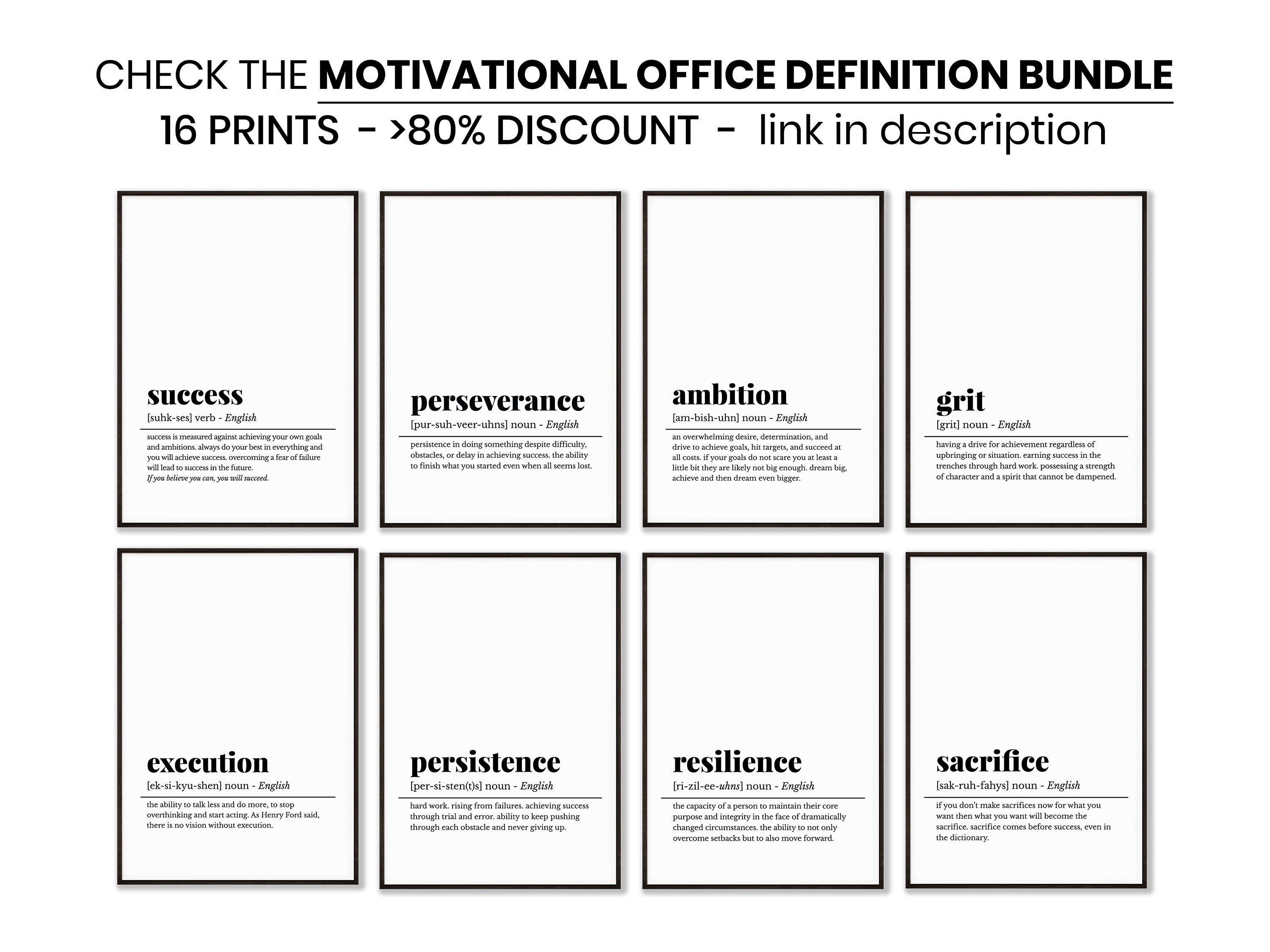 Sacrifice Definition Print Home Office Printable 