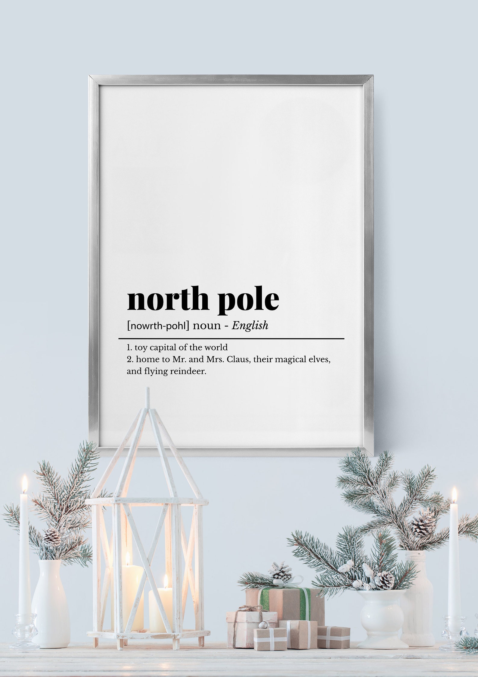 North Pole Definition Printable North Pole Poster North Pole Etsy