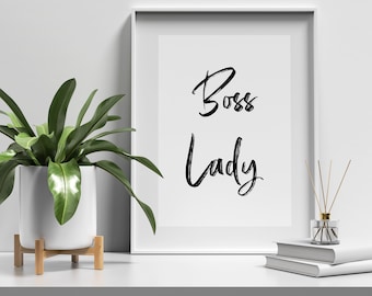 Boss Lady Print, Feminist Wall Art, Like a Boss Print, Feminist Print, Feminist Poster, Girl Boss Print, Boss Lady Sign, Boss Lady Wall Art