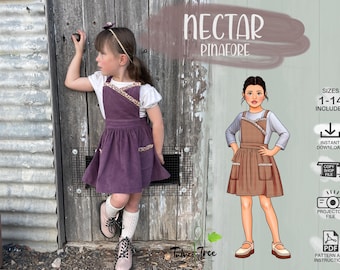 Kids Pinafore Dress 1 - 14 PDF Sewing Pattern
