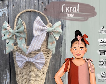 Bow PDF Sewing Pattern - 3 Sizes Included