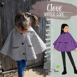 Kids Size 1-14 Cape PDF Sewing Pattern