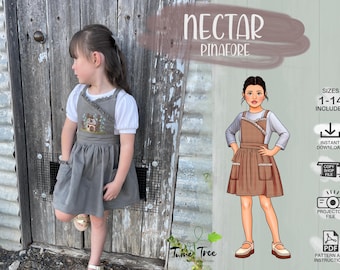 Kids Pinafore Dress 1 - 14 PDF Sewing Pattern