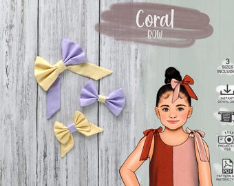 Bow PDF Sewing Pattern - 3 Sizes Included