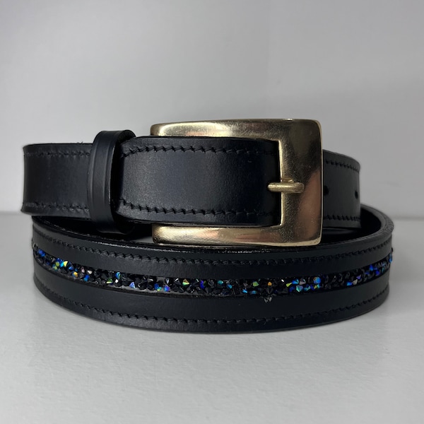 Crystal-Embellished Double Belt - Black main image 0