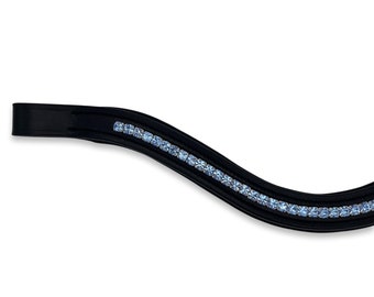 Ice Blue Crystal Padded Browband