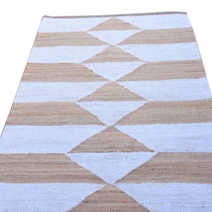 Handmade Hemp Jute Area Rug: Southwestern Indian Style, Eco Friendly