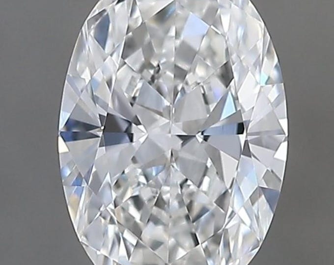 GIA Certified, NATURAL, .60 Carat, Oval Cut, VVS2 Clarity, D Color (Colorless) Inscripted White Diamond!