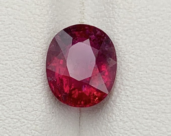 Amazing, Perfect "Raspberry" Color, LARGE, Rubellite Tourmaline! NAGL Appraised at 2,450 DOllars!