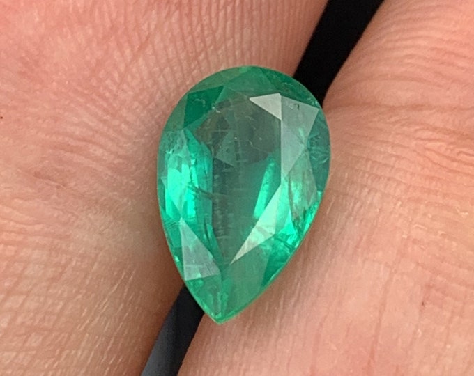 EXTRAORDINARY, Deep Green, Highly Saturated, HUGE 2.28 Carat, Lab Certified Zambian Emerald! Appraised at 5,300 Dollars!