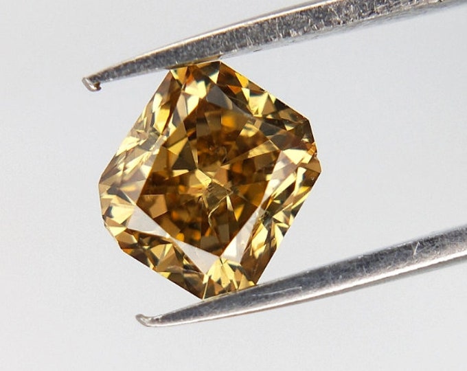 Beautiful Multi-Colored, NAGL Lab-Certified, Untreated, Radiant Cut, Fancy Colored Diamond! TONS of Brilliance! Appraised at 2,150 Dollars