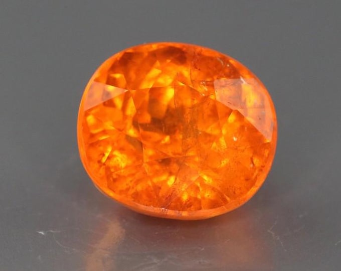 Lab Certified, Natural, RARE "Fanta" Color, 4.19 Carat, Spessartite Garnet, Full of Fire! Appraised at 3,350 Dollars