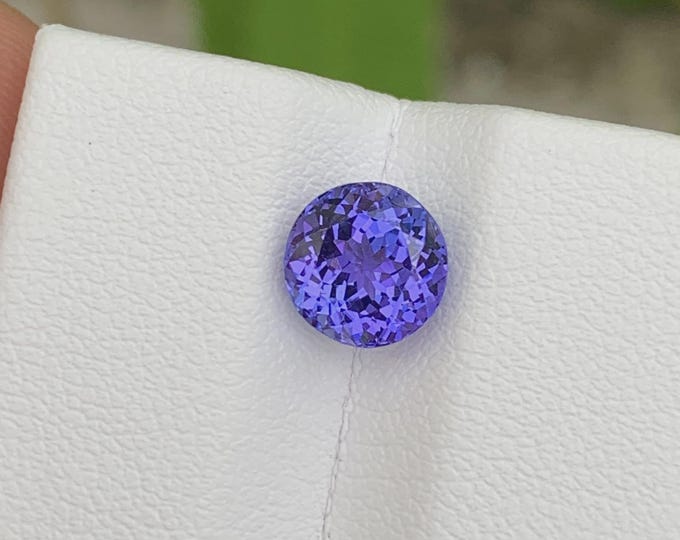 Natural, 2.32 Carat, Brilliant Portuguese Round Cut, Eye Clean, AAA Top Color Tanzanite!