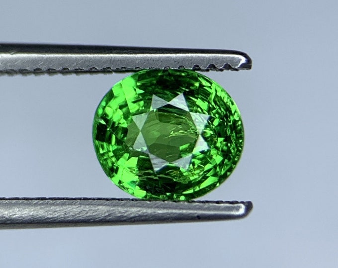 Gorgeous, 1.20 Ct, Perfect "Grass-Green" Color, Sparkling Tsavorite! Increasingly Rare! Appraised At 3,250 Dollars!