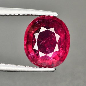 Stunning, Perfect "Raspberry" Color, LARGE, Rubellite Tourmaline! NAGL Appraised at 2,750 Dollars!