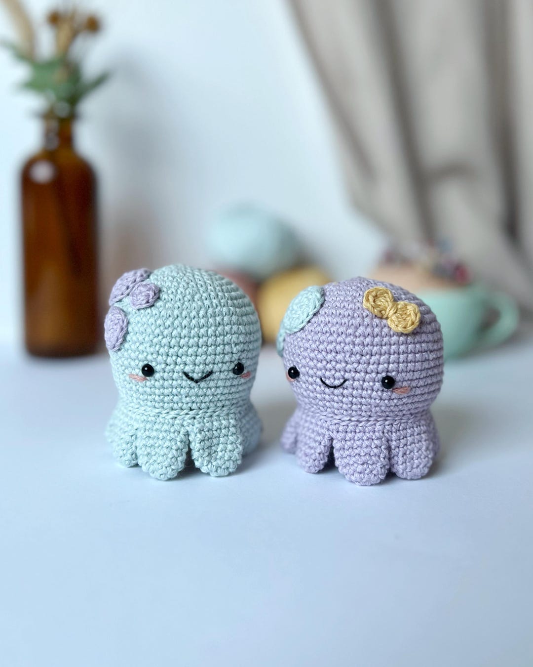 赤ちゃんタコの編みぐるみパターン PDF - Etsy 日本