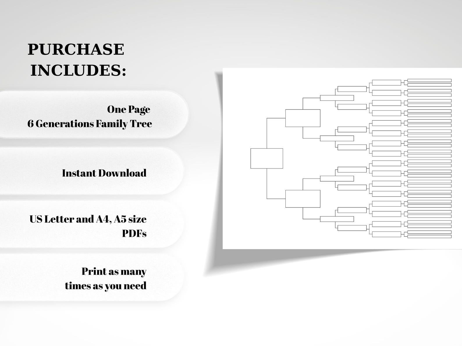 Generation Chart Fgor Sc.pdf 6 Generations Family Tree Chart, Genealogy Pedigree Template, Printable ...