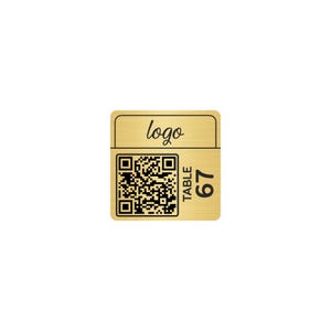 Aanpasbaar nummerbord met QR-codetabel Digitaal menu met logo-optie Premium marketingtool voor restaurants en cafés (10 stuks)