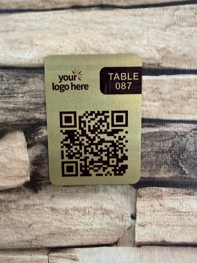 Custom Metal QR Code Table Sign | Restaurant Menu Display - Etsy