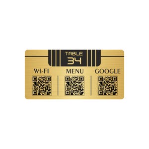 Scan to View-Menü QR-Code-Zeichen, anpassbares digitales Menü-QR-Code-marketing-Tool, langlebiges gedrucktes Aluminiumschild für Wi-Fi & Google (10 Stück)