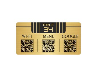 Menús personalizables con código QR de aluminio (paquete de 10) para marketing de restaurantes y cafeterías