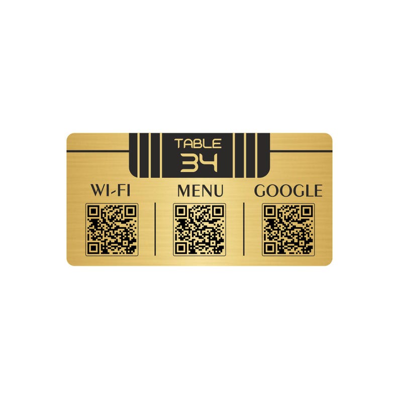 Customizable Aluminum QR Code Menu Signs (10-pack) for Restaurant ...