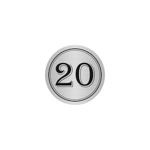 Aluminium tafelnummerplaat - elegant rond metalen bord voor restaurants en cafés Nummerbord restauranttafel, aluminiumnummer (10 stuks)