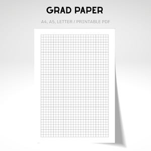 Grid Paper PDF, Minimalist Printable Graph for Task Planning and Note-Taking