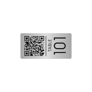 Letrero QR de aluminio personalizado para número de mesa - Decoración personalizada para eventos de bodas y restaurantes (10 piezas)